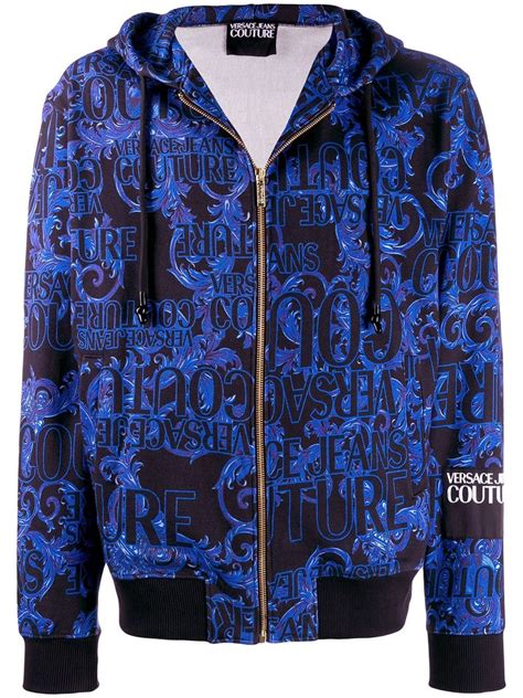 versace jeans couture hoodie|versace zip up hoodie.